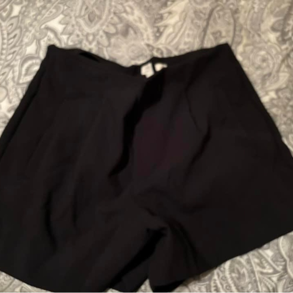 Black high wasted dress shorts